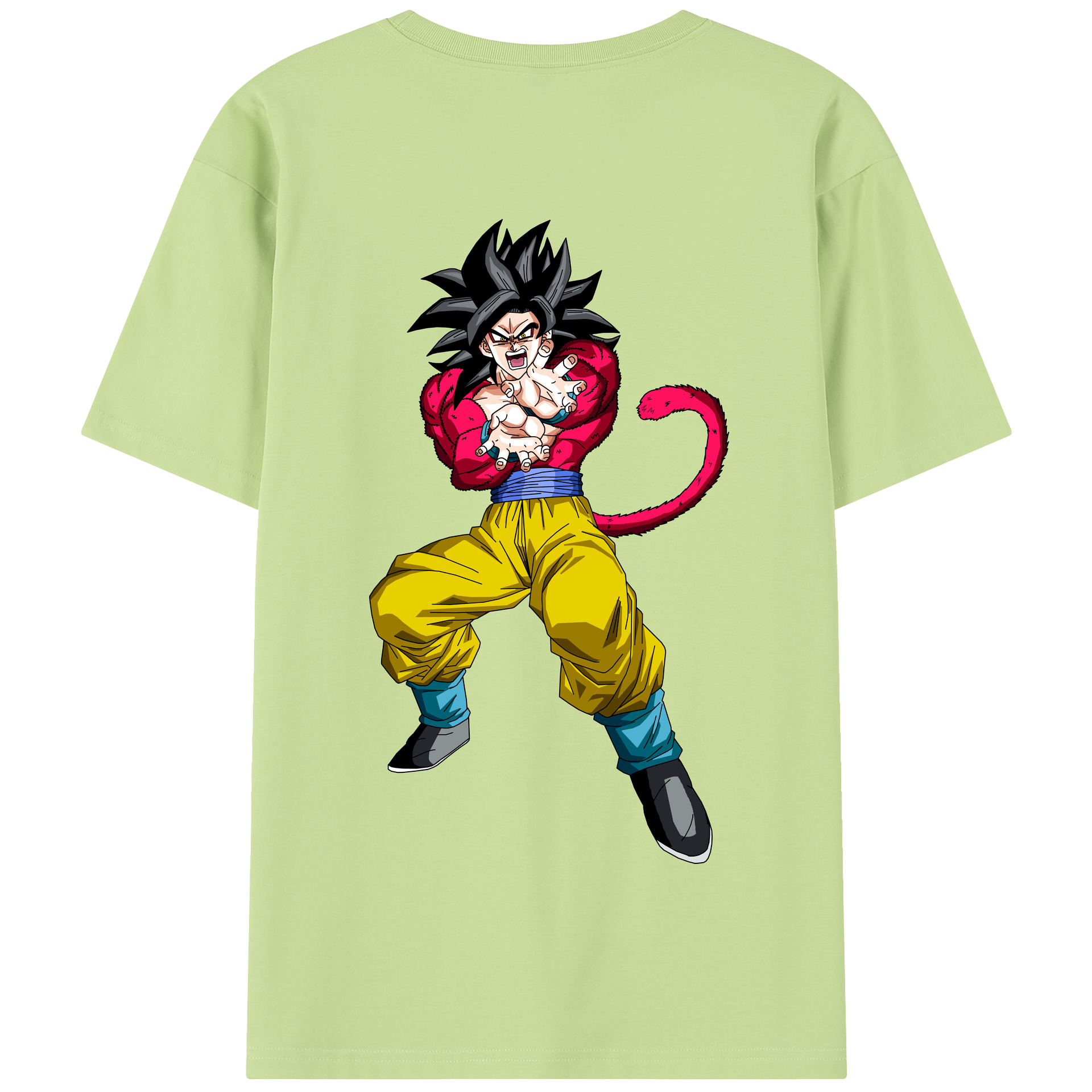 （画像用） ドラゴンボール 孫悟空（そん ごくう）Son Goku カカロット DRAGON BALL Kakarotto 綿100％半袖Tシャツ（背面プリント）